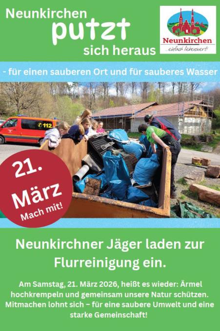 Plakat zur Flurreinigung 2026 in Neunkirchen