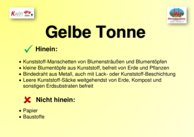 thumbnail of Schild Gelbe Tonne