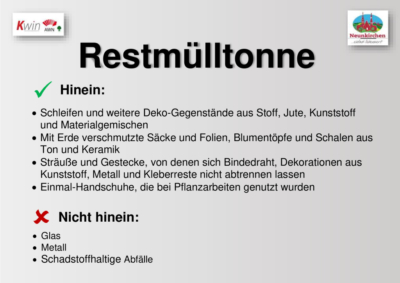 thumbnail of Schild Restmülltonne