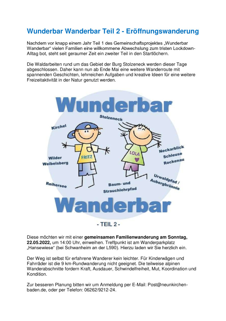 thumbnail of Wunderbar Wanderbar Teil 2 – Eröffnungswanderung Amtsblatt